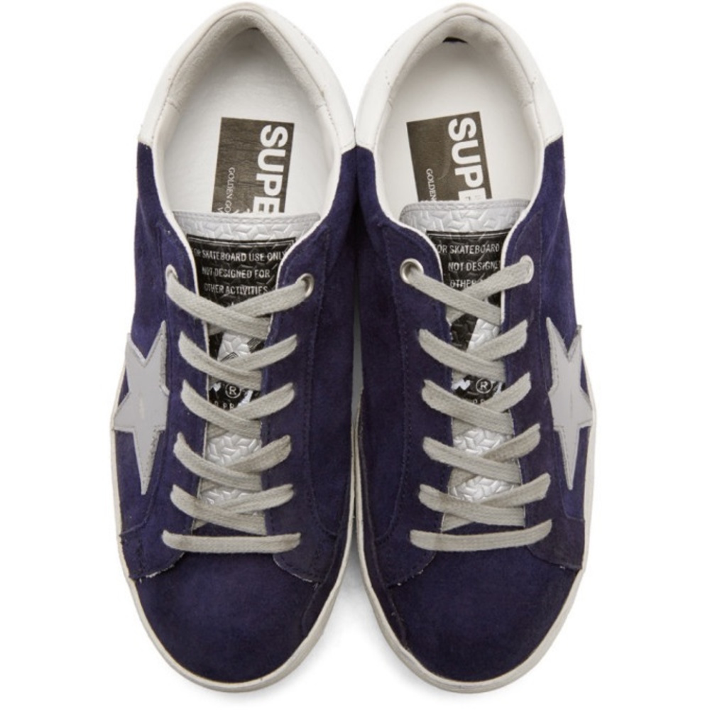 Golden Goose Superstar Sneakers - Navy Suede